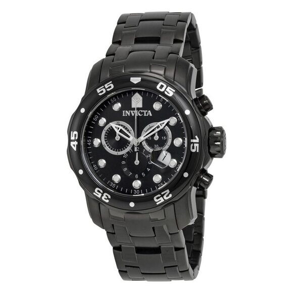 NWT Authentic Invicta Pro Diver Chronograph Black Dial Men's Watch - Picture 1 of 3